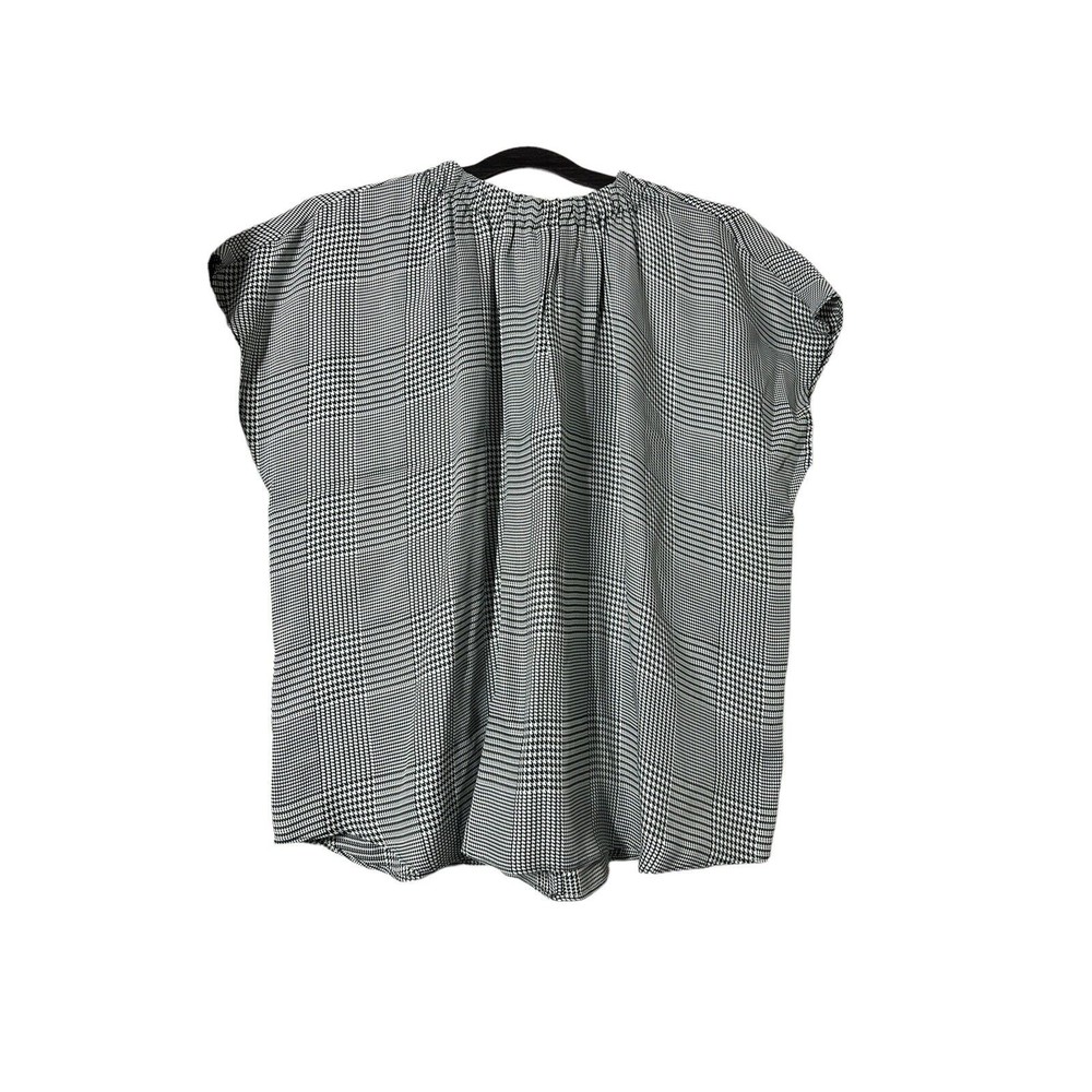 Lewit Green white Sleeve Viscose Blouse Top Womens Size 1